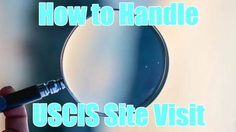 how to handle a uscis site visit