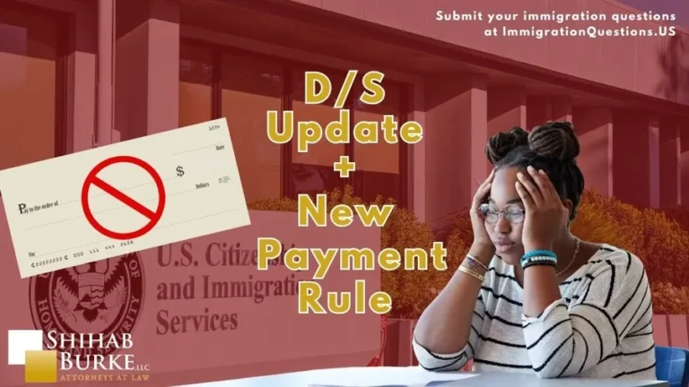 major immigration update d s in danger new uscis filing rule