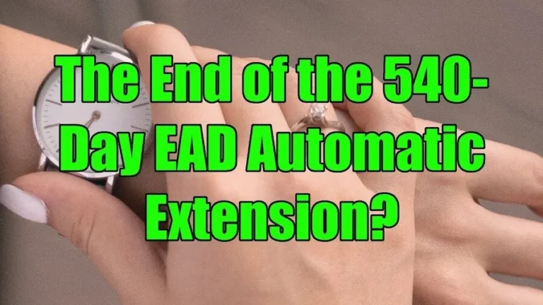 the end of the 540 day ead automatic extension