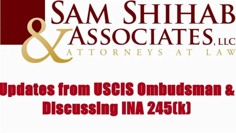 updates from uscis ombudsman discussing ina 245 k
