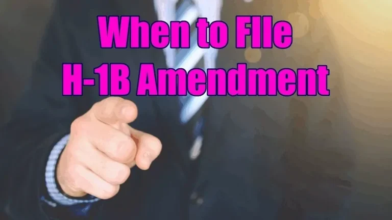 when to file an h 1b amendment